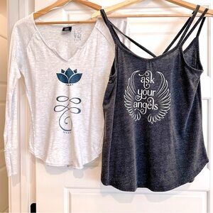 2 GRAPHIC Shirts Guardian Angels, Yoga clothing, fair trade, yoga tank